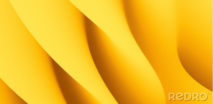 Poster Minimalistisches gelbes 3d Muster