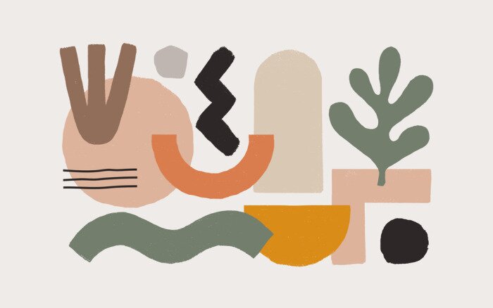 Poster Minimalistisches grafisches Muster