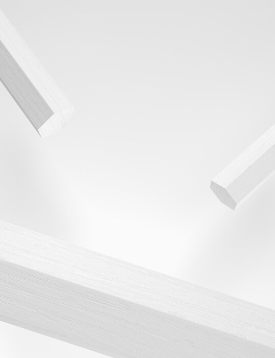 Poster Minimalistisches weißes 3d Muster