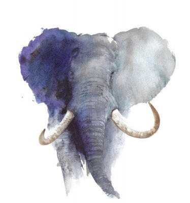 Mit Farben gemalter afrikanischer Elefant
