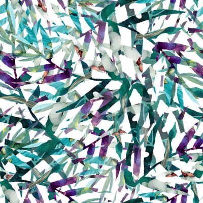 Tapete Moderne Abstraktion auf Blättern