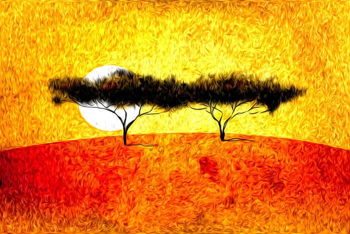 Poster Moderne Grafik im afrikanischen Stil