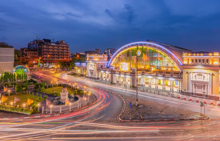 Poster Moderner Bahnhof in Bangkok