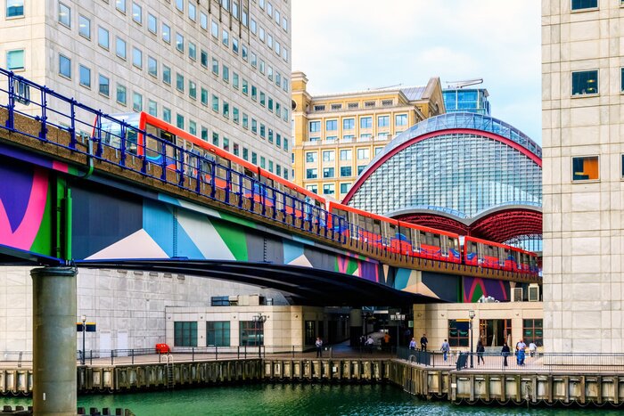 Poster Moderner Londoner Bahnhof