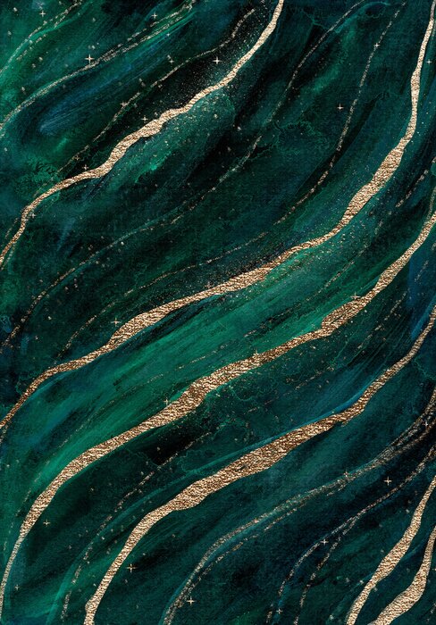 Poster Moderner Marmor-Hintergrund in Grüntönen