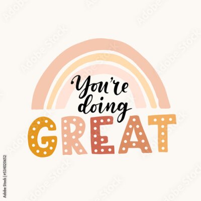 Poster Moderner Zitat you are doing great