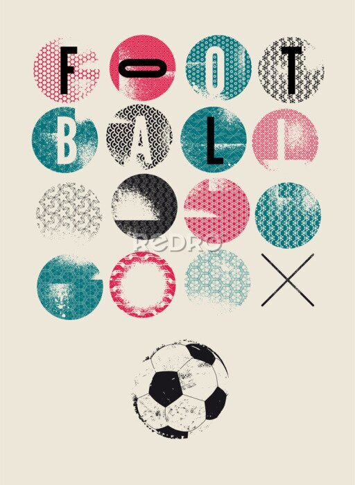 Poster Modernes Plakat des Fußballs