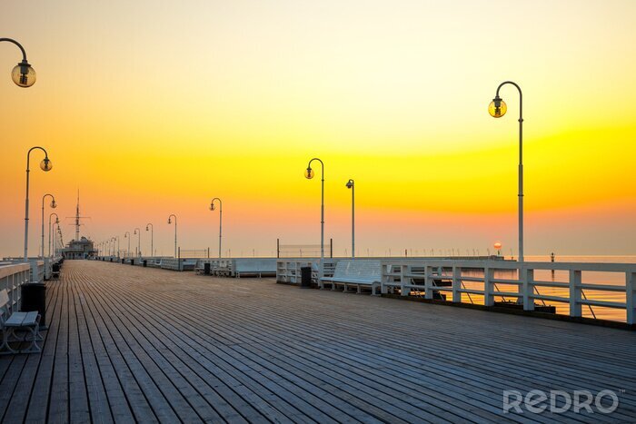 Poster Mole beim Sonnenuntergang