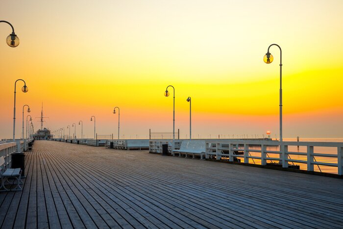 Poster Mole beim Sonnenuntergang