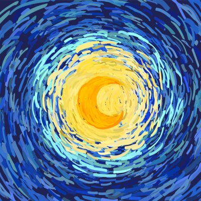 Mond im Stil van Goghs