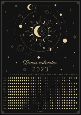 Poster Mondkalender 2023