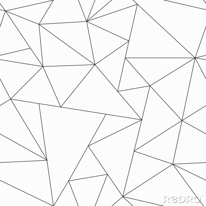 Poster Monochrom-Dreieck nahtlose Muster
