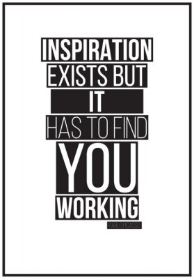 Poster Monochrome Motivation mit Inspiration