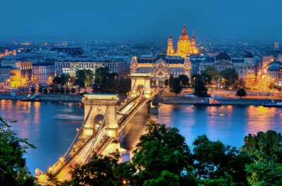 Poster Monumentale Brücke in Budapest