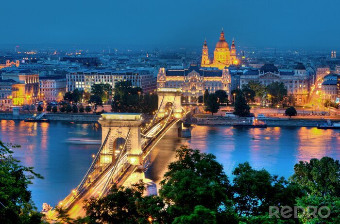Poster Monumentale Brücke in Budapest