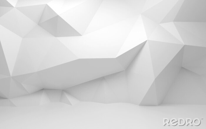 Poster Mosaik 3D weiß