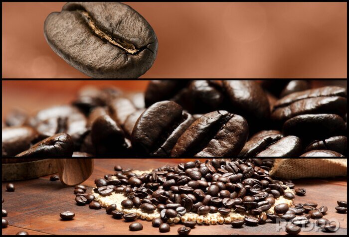 Poster Motiv mit Kaffeebohnen