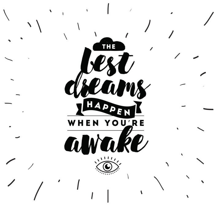 Poster Motivation auf einem Blatt Papier