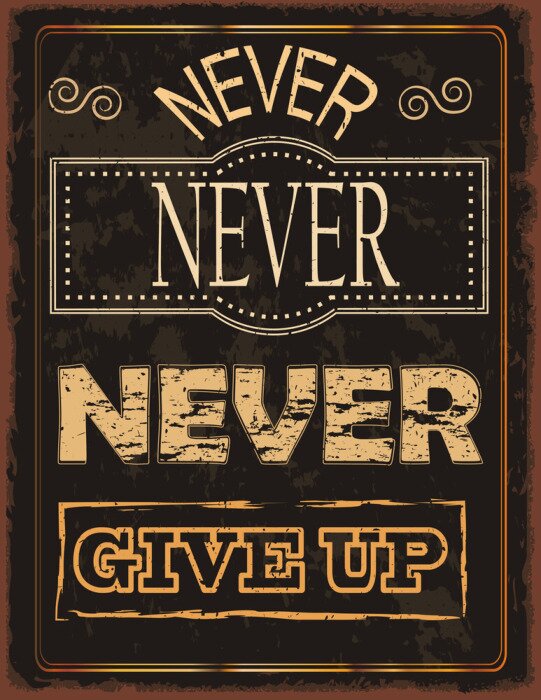 Poster Motivation nicht aufgeben