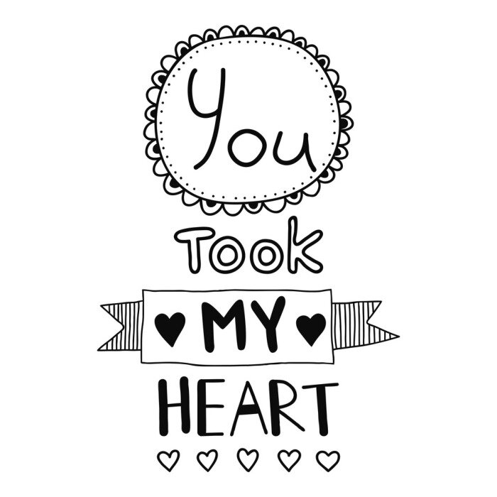 Poster Motivations-Skizze über die Liebe