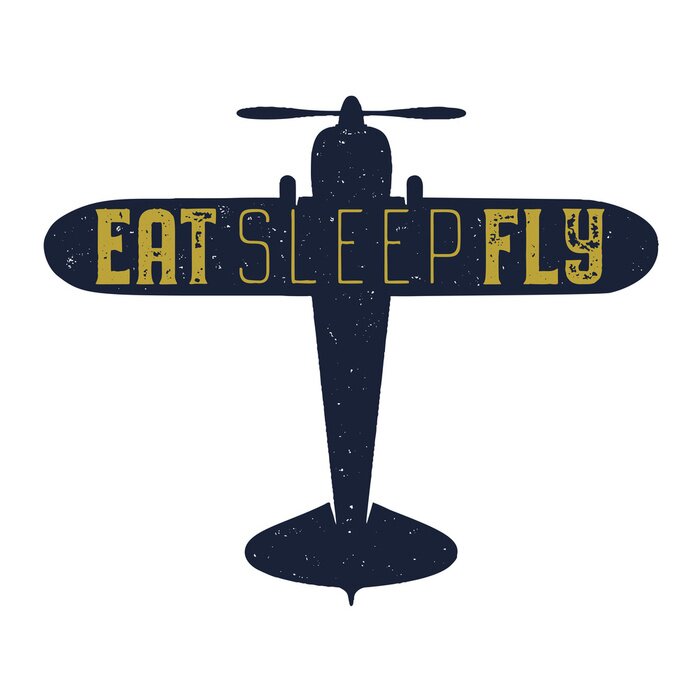 Poster Motivationsaufschrift auf einem Flugzeug