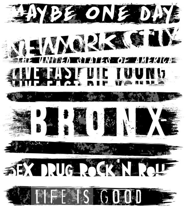 Poster Motivationsworte im Vintage-Stil