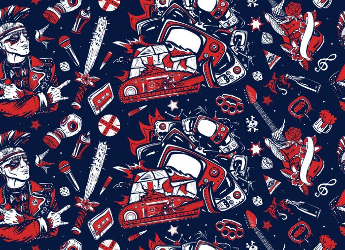 Poster Motive der Punk-Straßenkultur