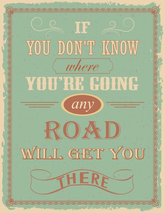 Poster Motivierende Aufschrift im Retro-Stil