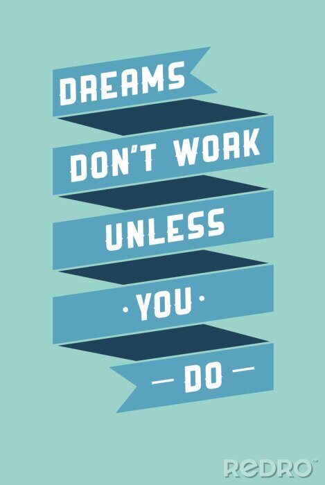 Poster Motivierende Sprüche über Träume