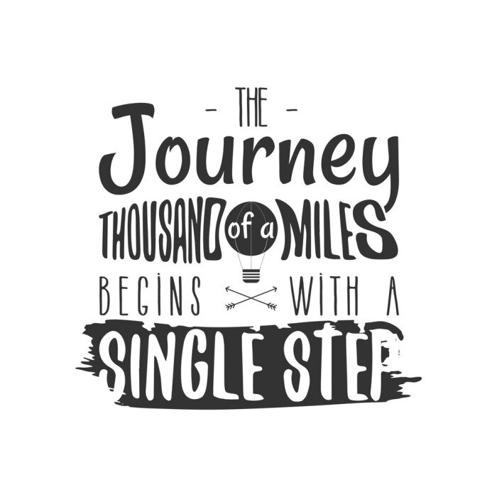 Poster Motivierende Typografie zum Thema Reisen