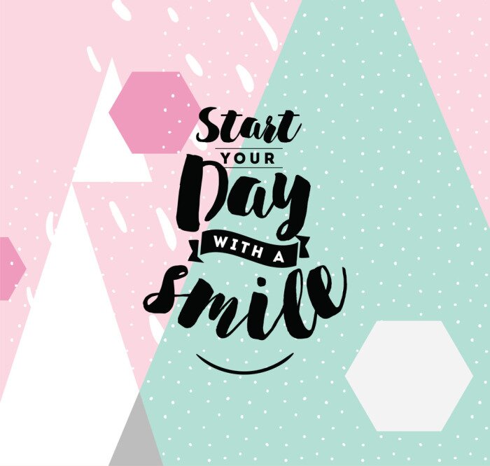 Poster Motivierender Spruch auf pastellfarbenem Hintergrund