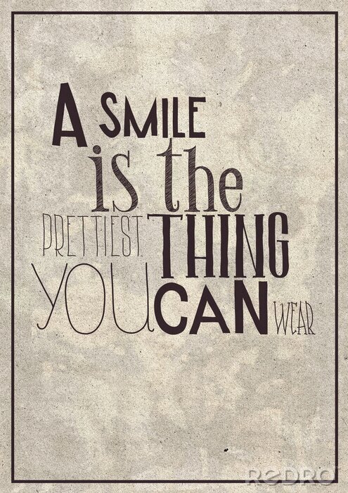 Poster Motivierendes Vintage-Smile-Zitat