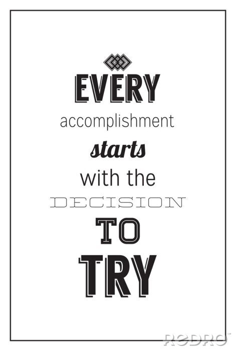 Poster Motivierendes Zitat im Retro-Stil