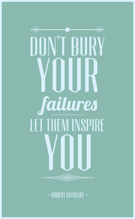 Poster Motivierendes Zitat über Misserfolge