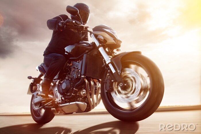 Poster Motorrad in der Sonne