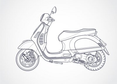 Motorrad-Zeichnung