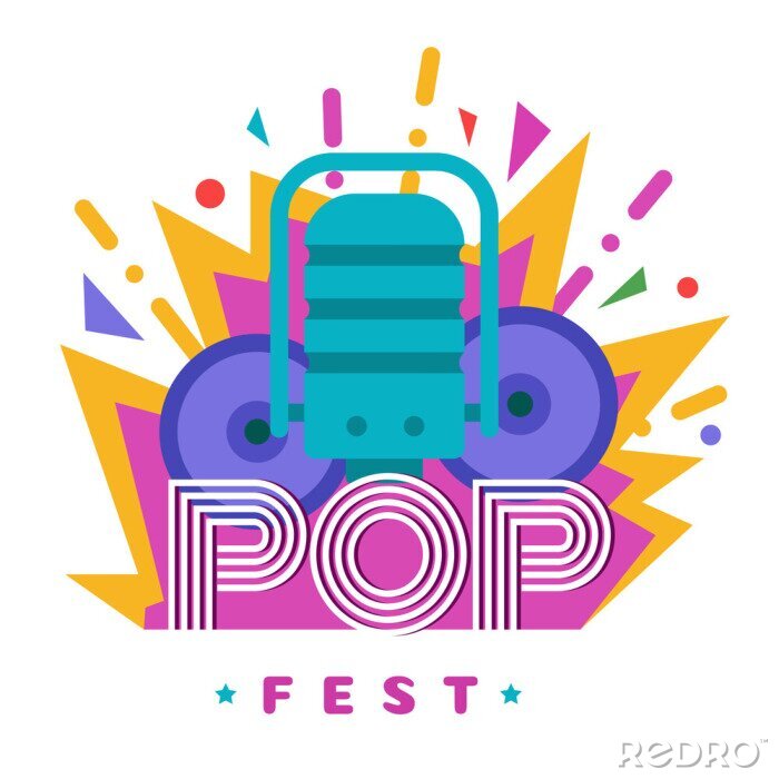 Poster Music festivals emblem invitation