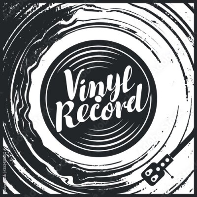 Poster Musik auf einer Schallplatte