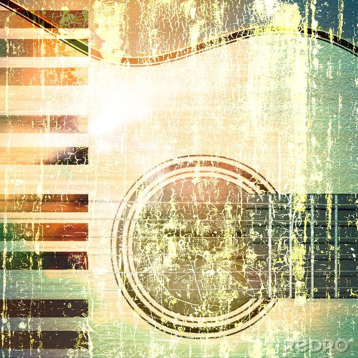 Poster Musik Gitarre Collage