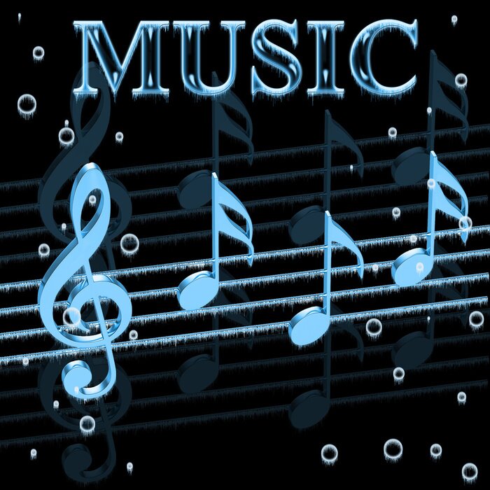 Poster Musik im winterlichen Stil