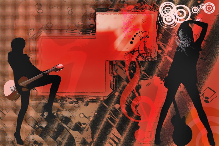 Poster Musik und Gitarristinnen