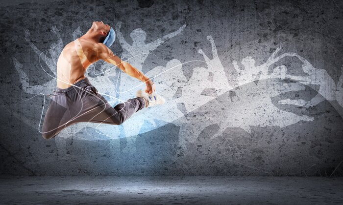 Poster Musik und Hip-Hop-Tänzer