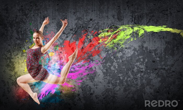 Poster Musik und zeitgenössische Tänzerin