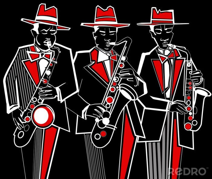 Poster Musikalisches Saxophon-Trio