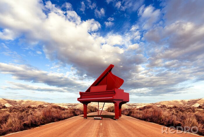 Poster Musikfoto mit Klavier