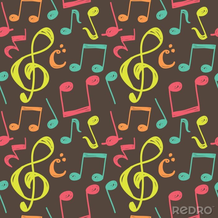 Poster Musiknotenhintergrund