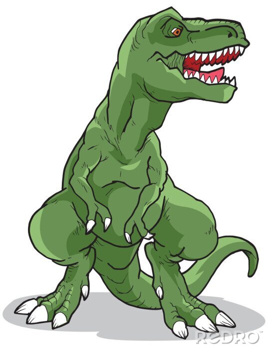 Poster Muskulöse Tyrannosaurus-Grafik