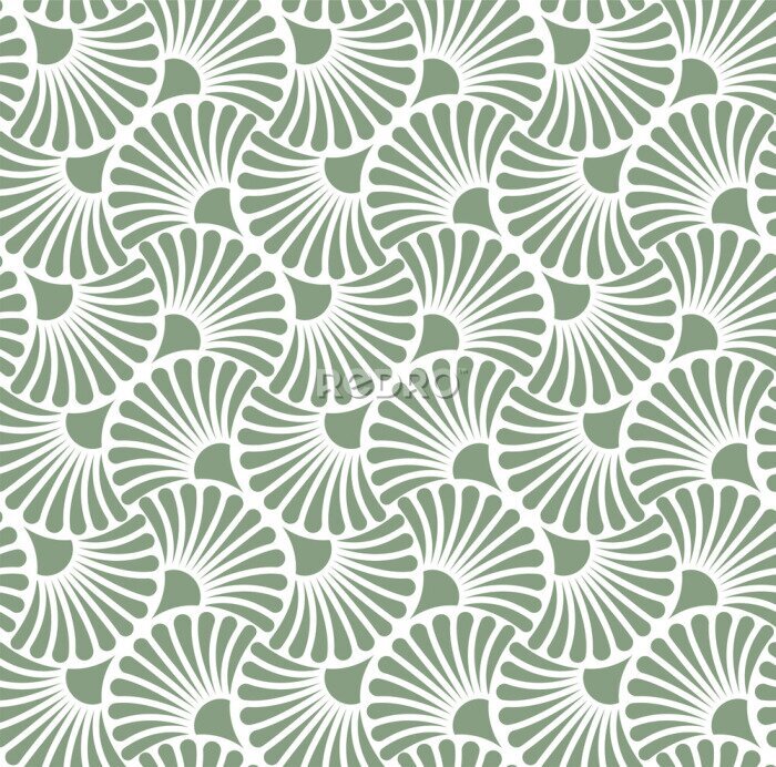 Poster Muster in Retro-Ästhetik auf grünem Hintergrund