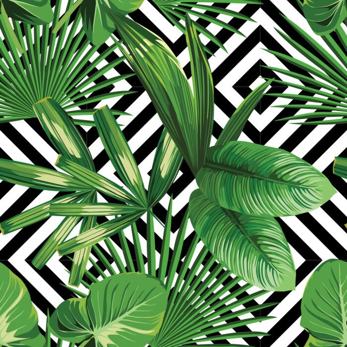 Poster Muster mit Natur und geometrischer Hintergrund