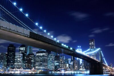 Poster Nachtpanorama von New York City